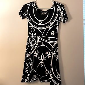 Goth KILLSTAR ancient symbols mini dress